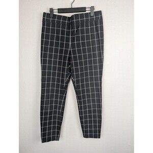 Talbots Pants Womens 10 Windowpane Skinny Ankle Stretch Trousers Office Workwear